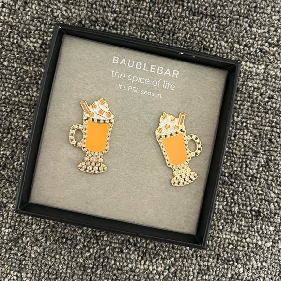NEW BAUBLEBAR Pumpkin Spice Latte Earrings - Picture 2 of 3